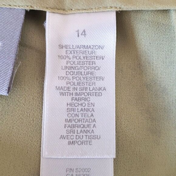 Vintage LIZ CLAIBORNE Wrap Skirt Green Gray - Picture 8 of 8